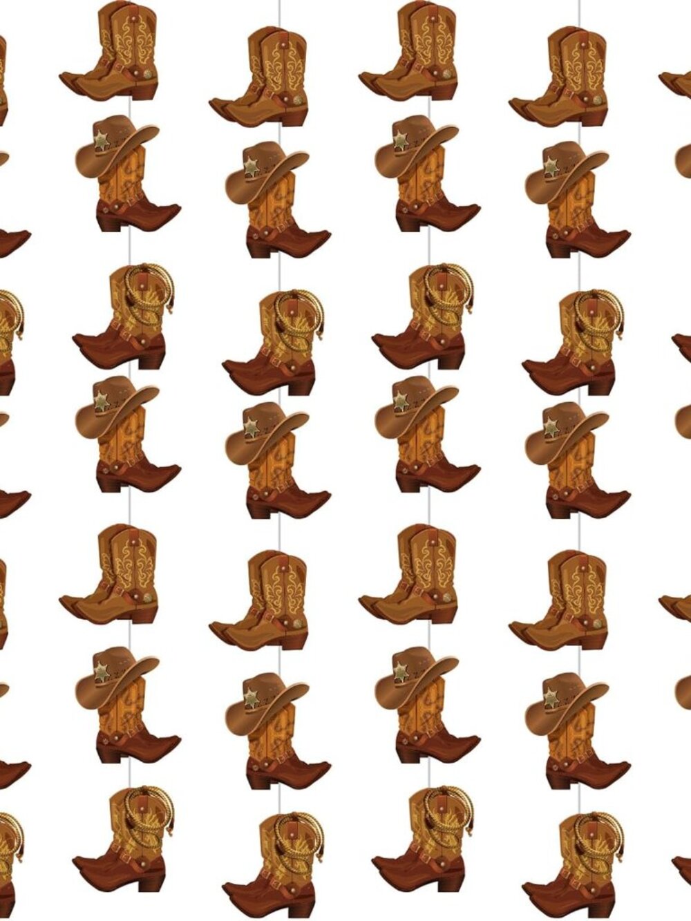 8 Pcs Western Cowboy Boots Party Decorations
